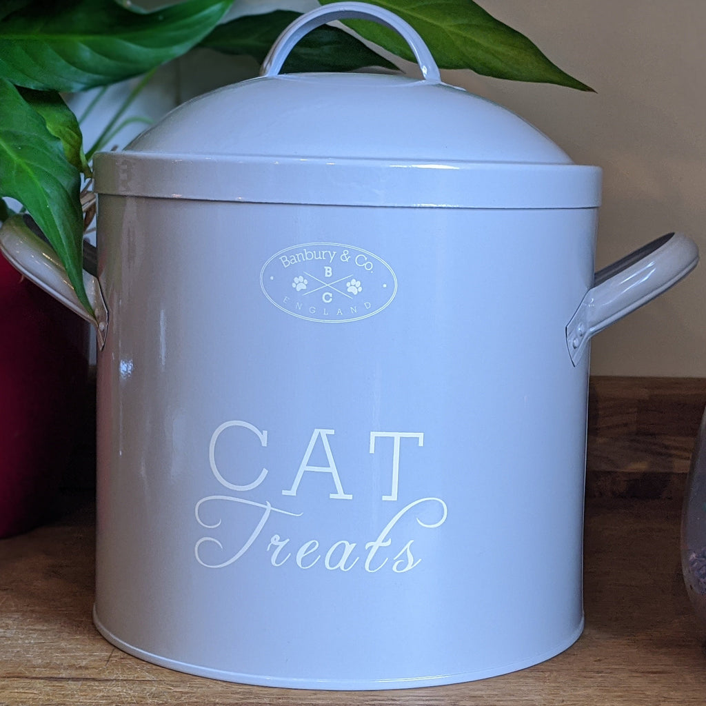 cat treat storage tin