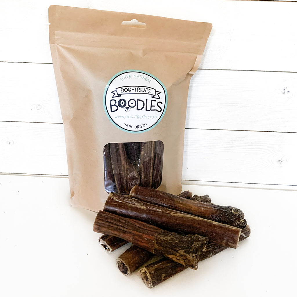 natural beef jerky dog treats in eco-friendly packaging