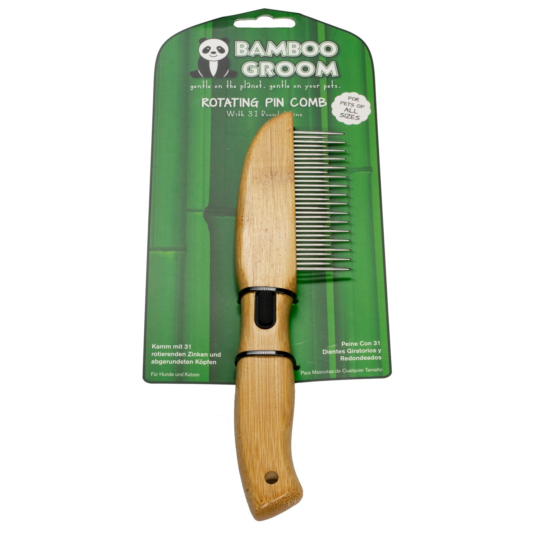 dog comb spinning Rotating Pin Comb | Pet Brush | Pet Grooming
