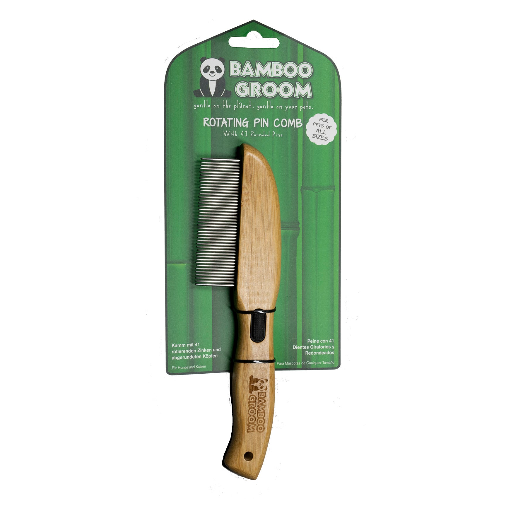 Pin Comb Dog Rotating Pin Comb | Pet Brush | Pet Grooming | Saffron Pawtique