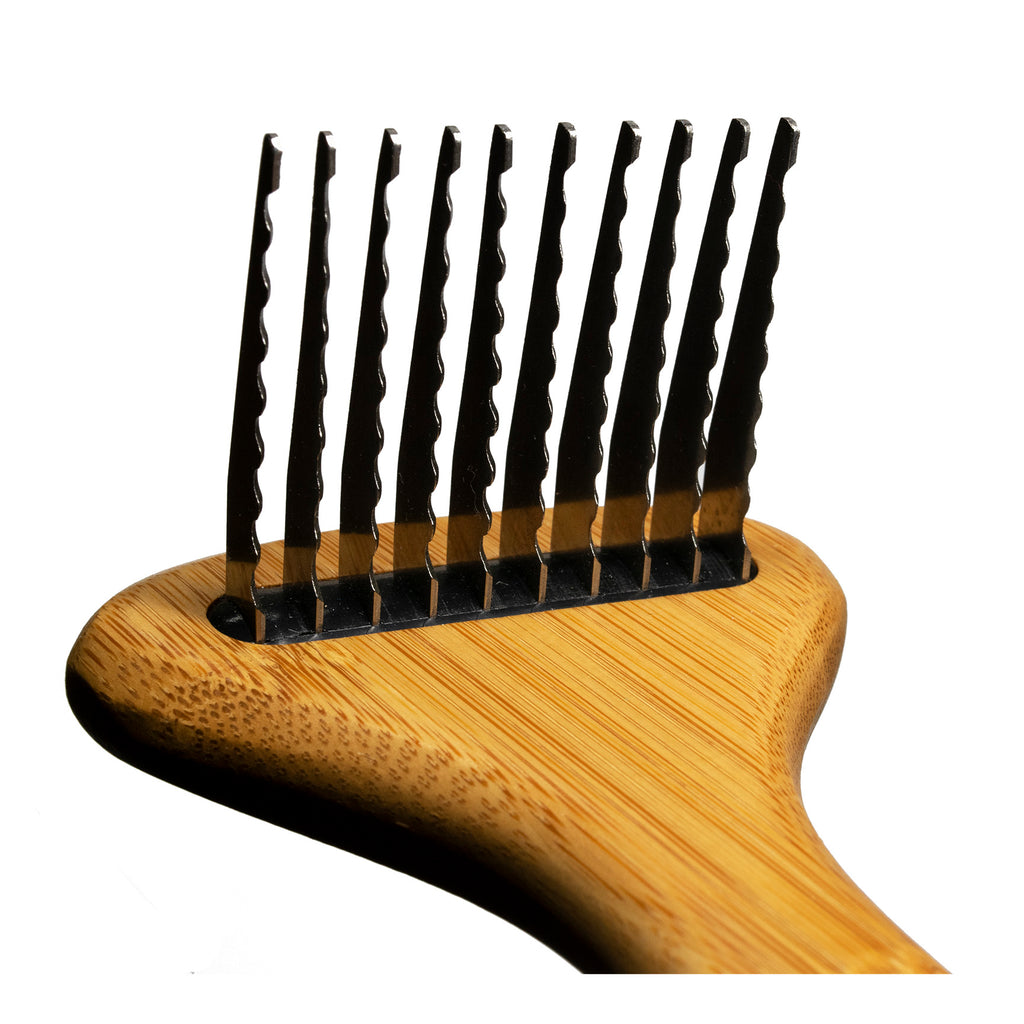 Bamboo dematting pet rake