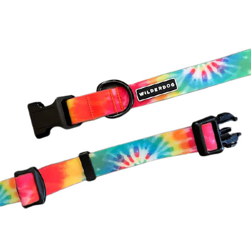 tie die dog collar