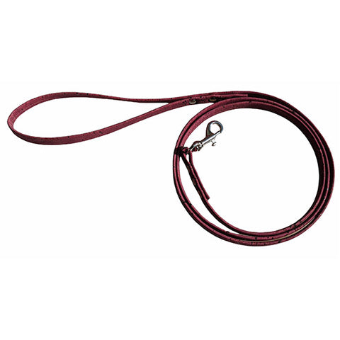 red cork leather cat lead