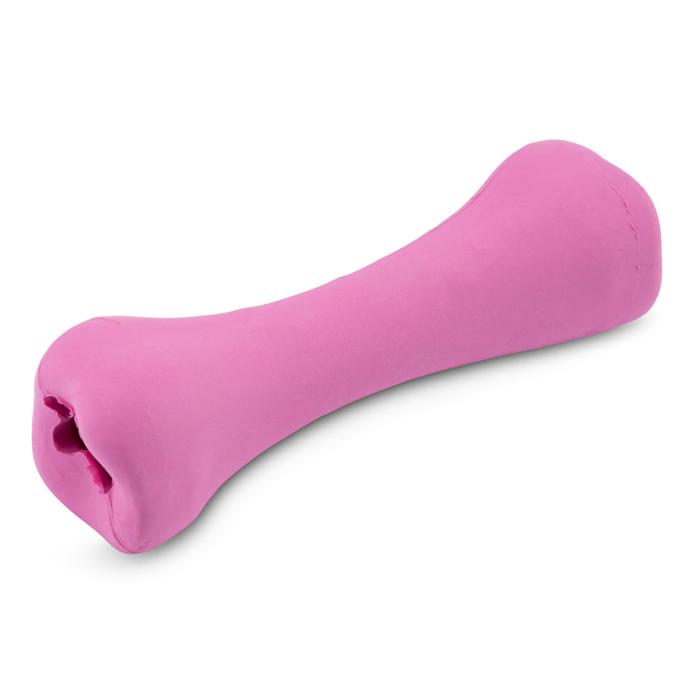 pink rubber bone