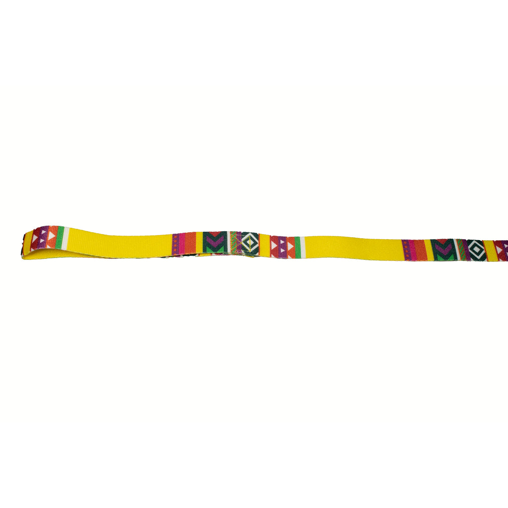 yellow geometric print dog lead