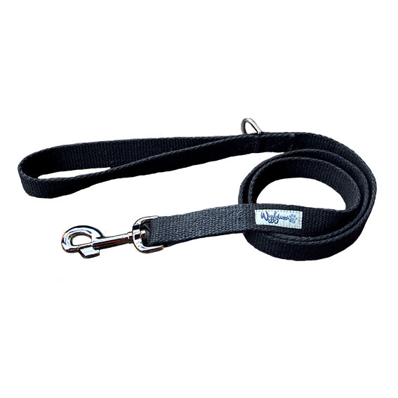 Black Just Hemp Flat Dog Leads