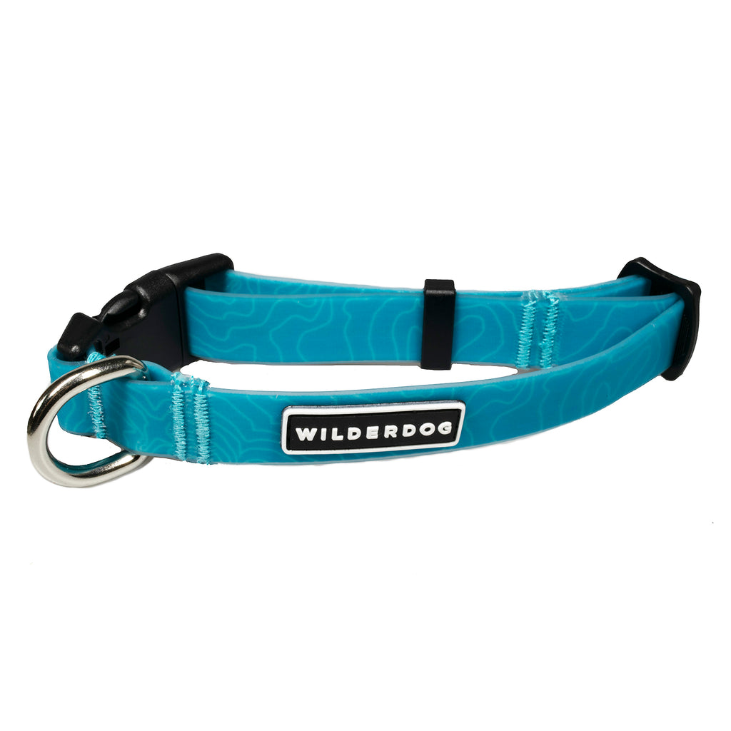 Waterproof dog collar, blue, wilderdog