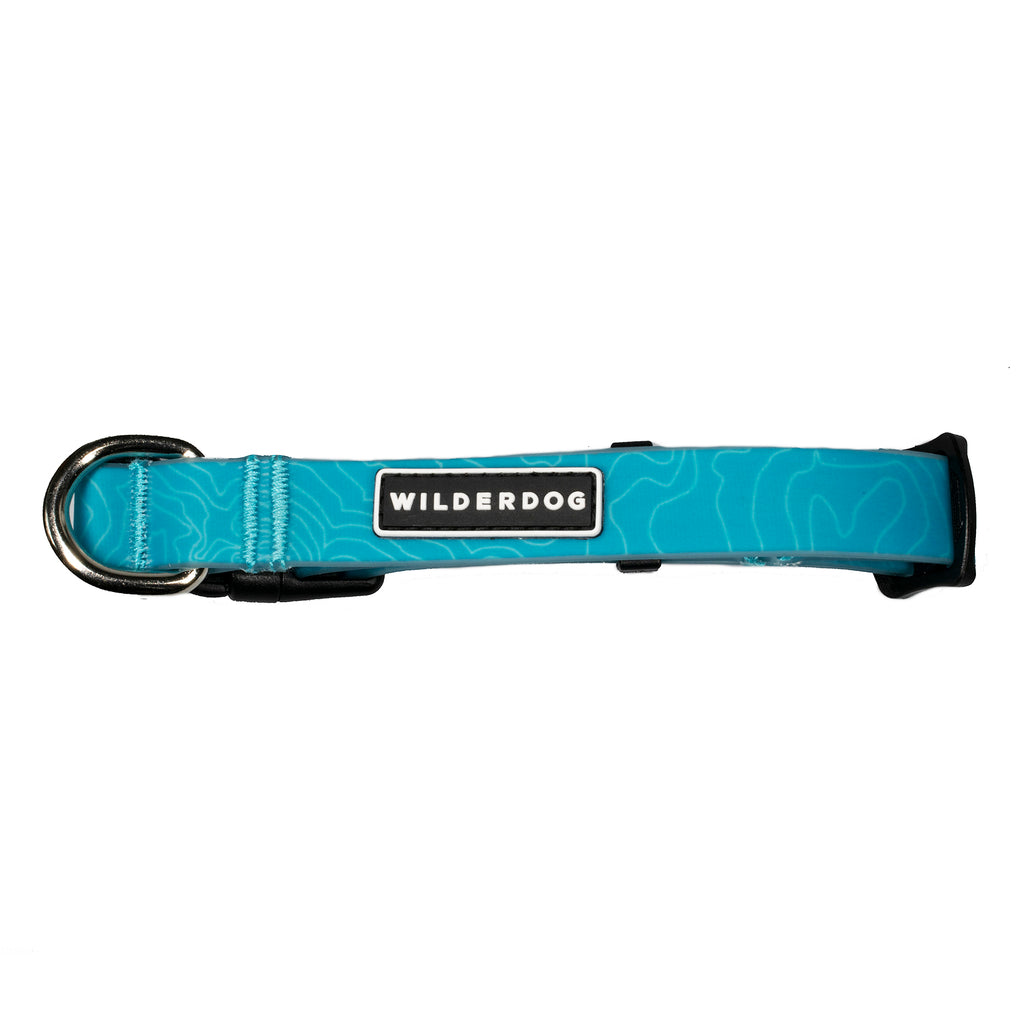 Waterproof dog collar, blue, wilderdog