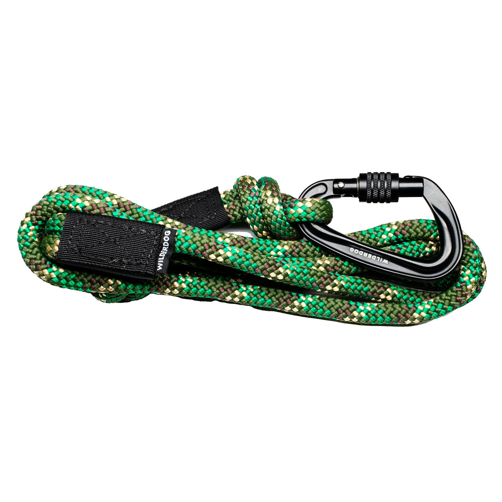 carabiner rope dog lead, camo, wilderdog