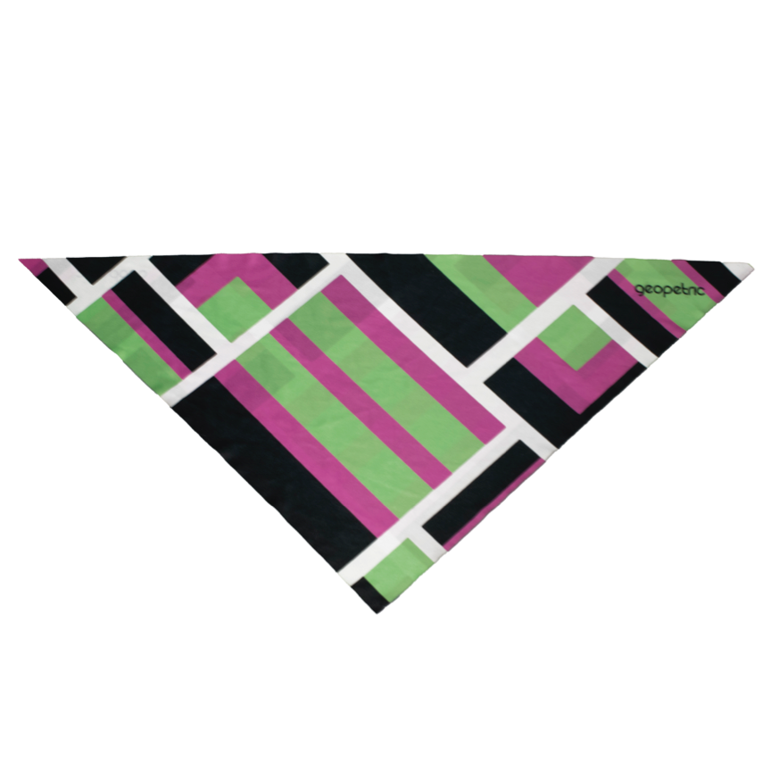 eco friendly dog bandana pink green