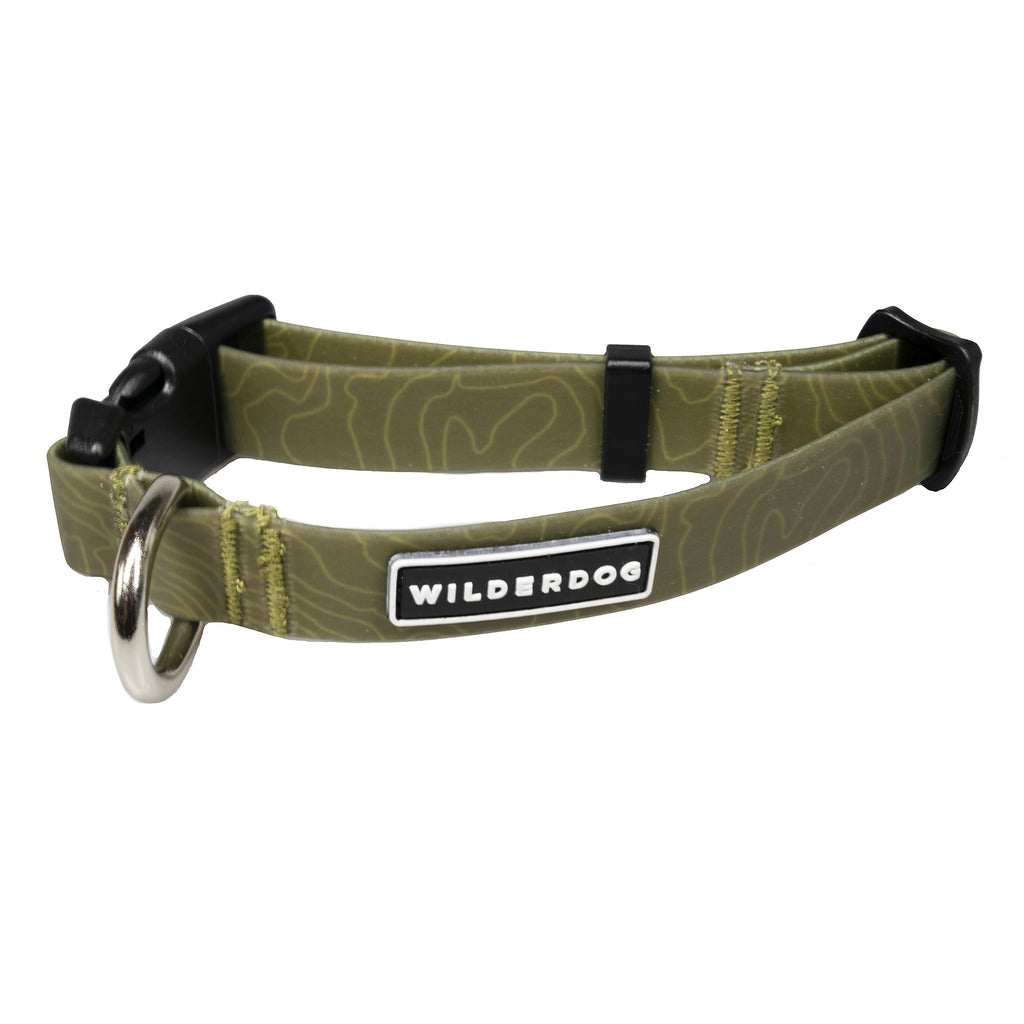 waterproof dog collar,olive, wilderdog