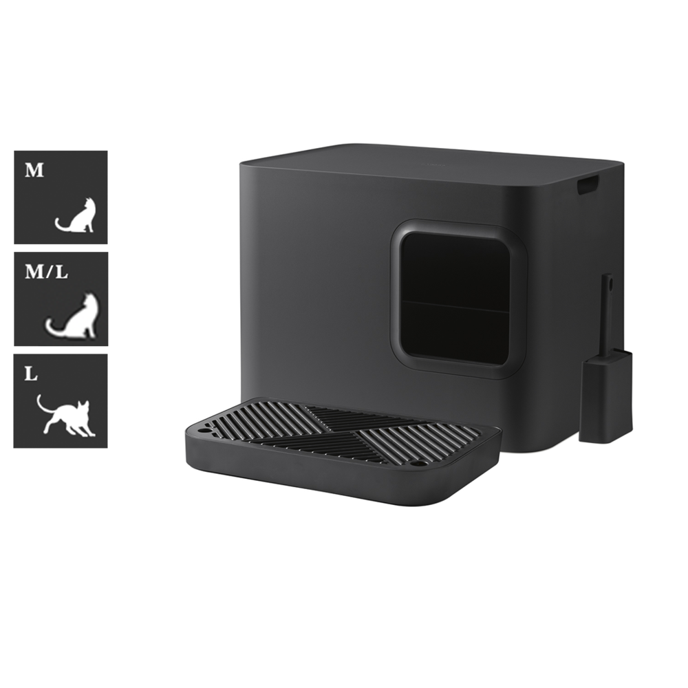 Black litter tray best sale