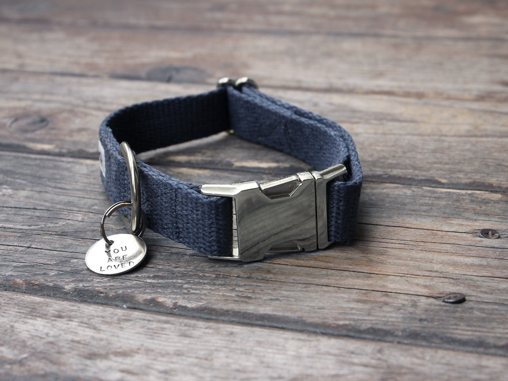 Just Hemp Nantucket Blue Dog Collar