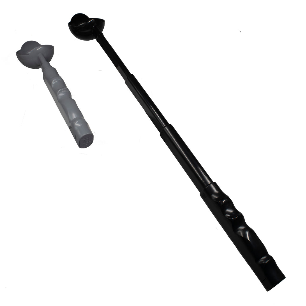 grey and black recycled ball launcher