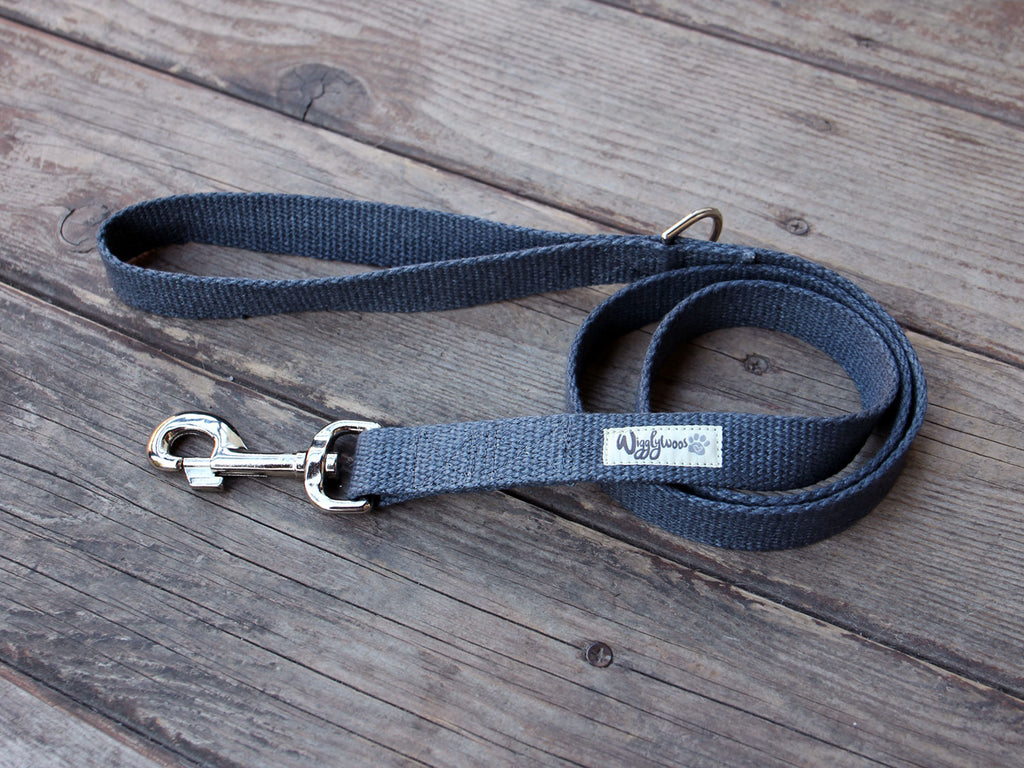 Nantucket Blue Just Hemp Flat Dog Lead