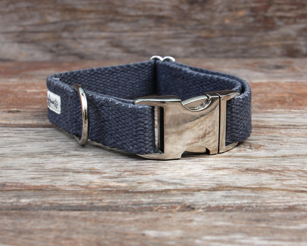 Just Hemp Nantucket Blue Dog Collar