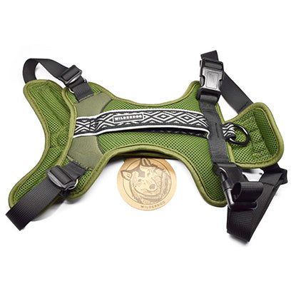 durable olive dog harness, wilderdog