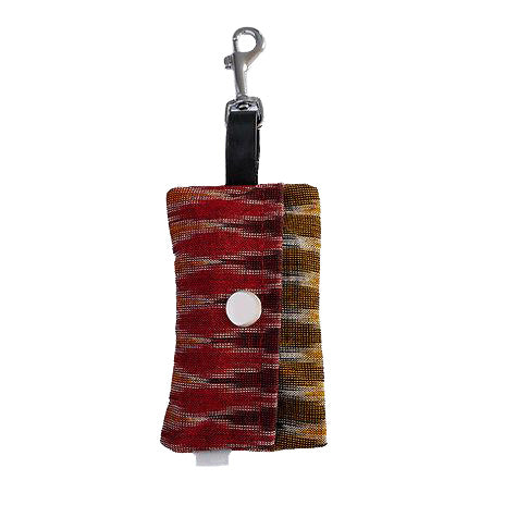 red ombre poo bag carrier