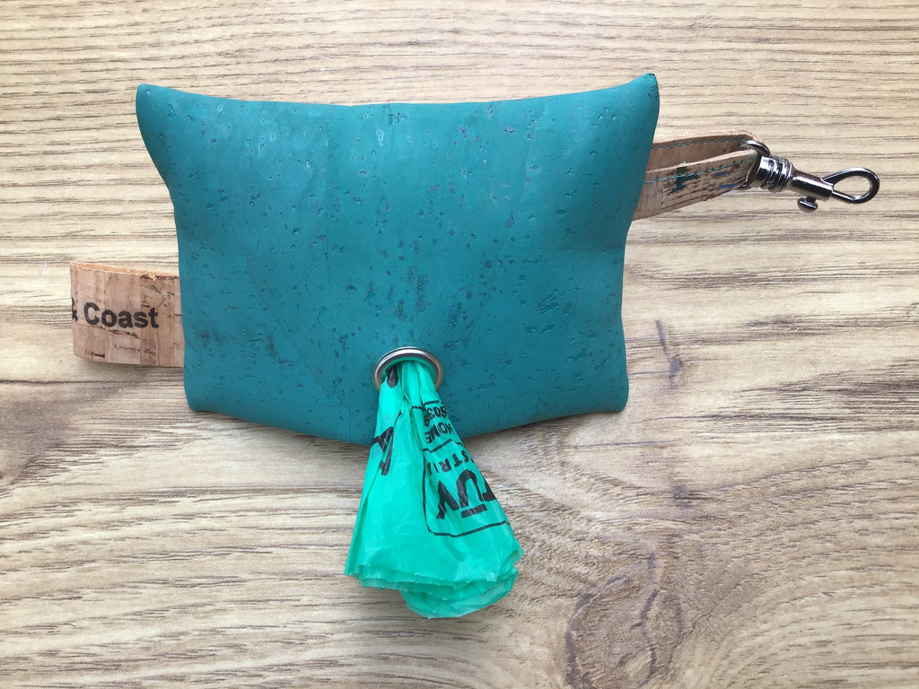 turquoise poo bag holder